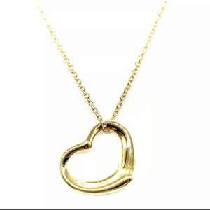 Tiffany And Co. 18k Solid Gold Heart Necklace